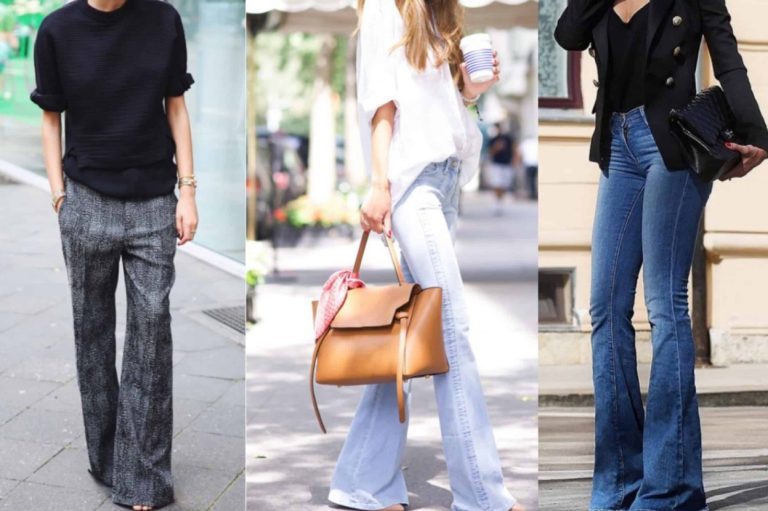 3 femmes avec des pantalons flares
